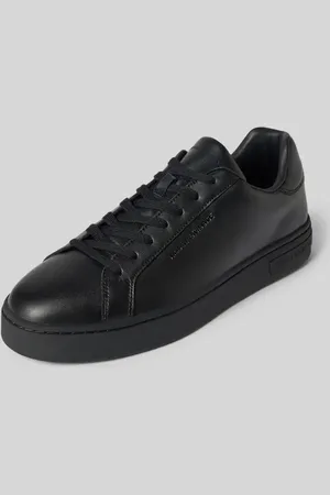 Armani Exchange Ledersneaker mit Label-Prägung Modell 