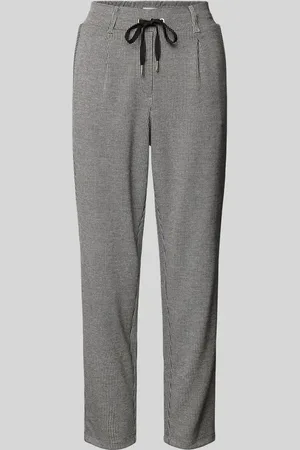 TOM TAILOR Regular Fit Stoffhose mit Hahnentritt-Muster und Tunnelzug in , Größe 34/28