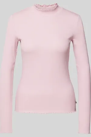 TOM TAILOR Slim Fit Langarmshirt aus Baumwoll-Mix mit Frill-Abschlüssen in , Größe XS