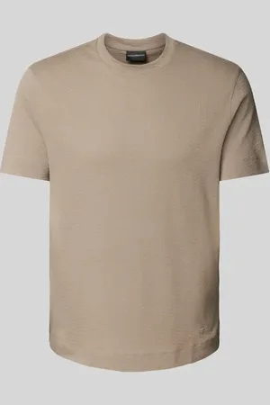 Emporio Armani T-Shirt mit geripptem Rundhalsausschnitt in , Größe S