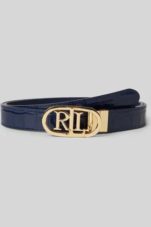 Ralph Lauren Schmaler Ledergürtel mit Label-Applikation in , Größe XS