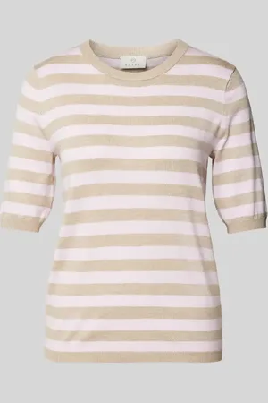 Kaffe T-Shirt aus Viskose-Mix mit Rundhalsausschnitt Modell 