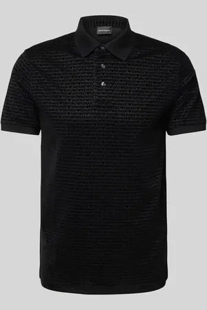 Emporio Armani Slim Fit Poloshirt mit Label-Print in , Größe S