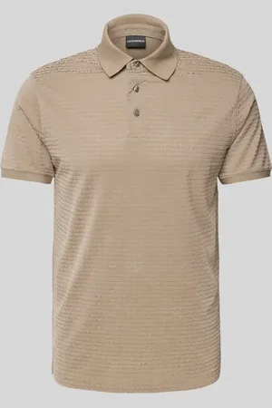 Emporio Armani Slim Fit Poloshirt mit Label-Print in , Größe S