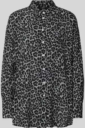 Zero Relaxed Fit Hemdbluse aus Viskose mit überschnittenen Schultern in , Größe 38