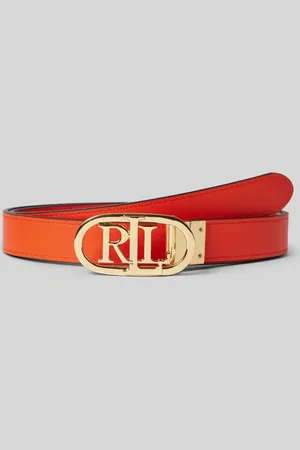 Ralph Lauren Schmaler Ledergürtel mit Label-Applikation in , Größe XS