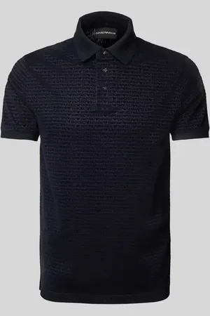 Emporio Armani Slim Fit Poloshirt mit Label-Print in , Größe S