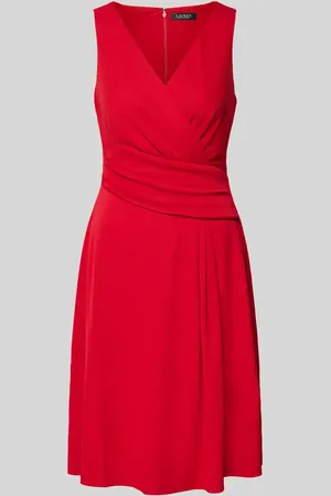 Ralph Lauren Knielanges Kleid in Wickel-Optik Modell 