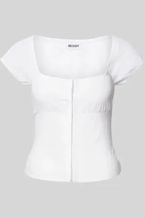 Weekday Skinny Fit Bluse mit Karree-Ausschnitt in , Größe 36