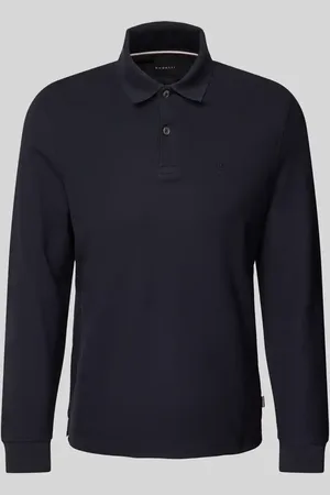 Bugatti Poloshirt mit Label-Stitching in , Größe M