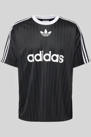 adidas T-Shirt mit geripptem Rundhalsausschnitt in , Größe S