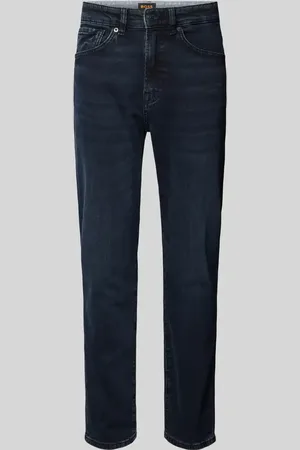HUGO BOSS Regular Fit Jeans mit Label-Detail Modell 