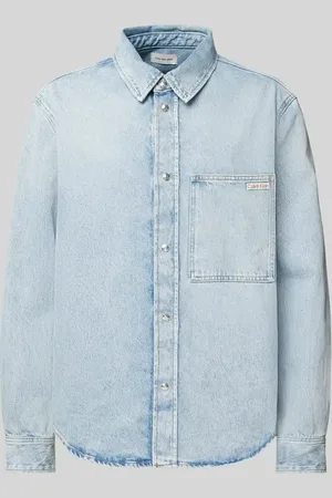 Calvin Klein Regular Fit Jeanshemd mit Label-Detail in , Größe S