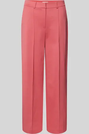 Ichi Wide Leg Stoffhose mit fixierten Bügelfalten Modell 