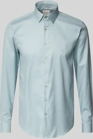 Calvin Klein Regular Fit Business-Hemd mit Label-Stitching Modell 