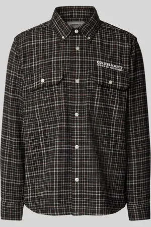Carhartt Regular Fit Freizeithemd mit Woll-Anteil und Label-Stitching in , Größe M