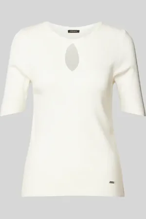 More & More Strickshirt aus Viskose-Mix mit Cut Out in , Größe 42