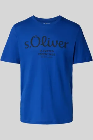 QS by s.Oliver Regular Fit T-Shirt aus reiner Baumwolle mit Statement-Label-Print in , Größe S