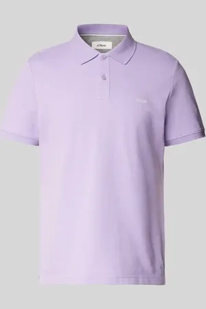QS by s.Oliver Regular Fit Poloshirt aus Baumwoll-Piqué mit Label-Stitching in , Größe S