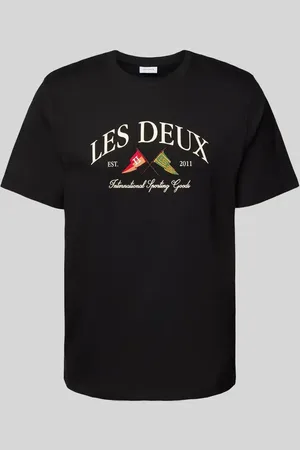 Les Deux T-Shirt mit Label-Stitching Modell 