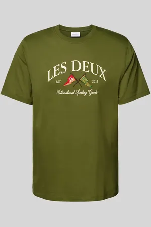 Les Deux T-Shirt mit Label-Stitching Modell 