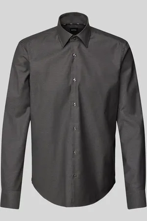 HUGO BOSS Regular Fit Business-Hemd mit Knopfleiste in , Größe 39
