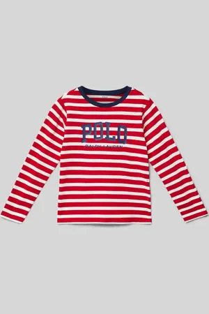 Ralph Lauren Longsleeve mit geripptem Rundhalsausschnitt in , Größe 92