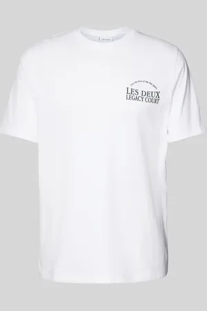 Les Deux T-Shirt mit Label-Stitching Modell 
