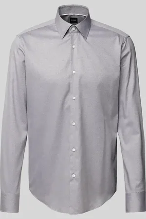 HUGO BOSS Regular Fit Business-Hemd mit Knopfleiste in , Größe 41
