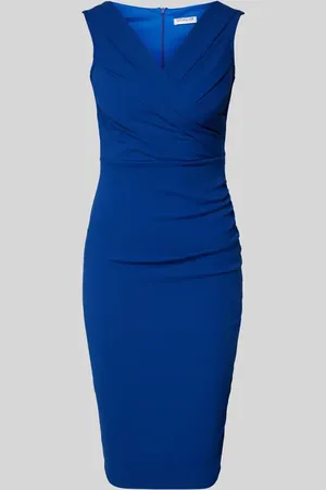 Sistaglam Knielanges Cocktailkleid mit Raffungen Modell 