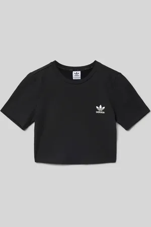 adidas Cropped T-Shirt mit Label-Stitching in , Größe 140
