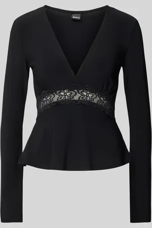 Gina Tricot Longsleeve mit Spitzenbesatz in , Größe L