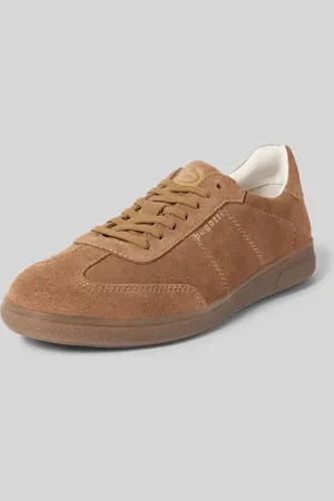 Bugatti Ledersneaker mit Label-Details Modell 