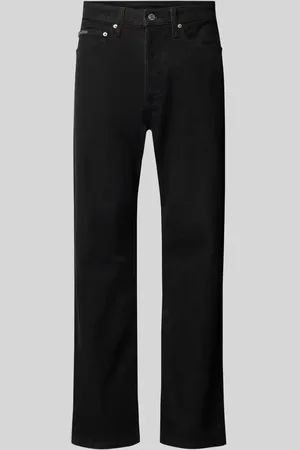 Calvin Klein Straight Fit Jeans mit Label-Detail in , Größe 30/30
