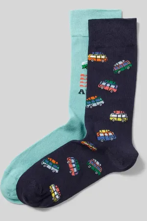 Christian Berg Socken mit Motiv-Stitching im 2er-Pack in , Größe 39/42