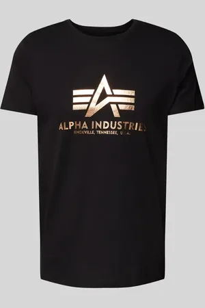Alpha Industries T-Shirt mit Label-Print in , Größe S