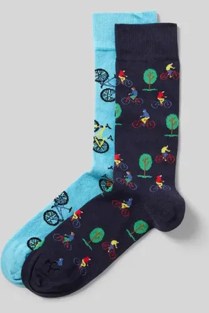 Christian Berg Socken mit Motiv-Stitching im 2er-Pack in , Größe 39/42