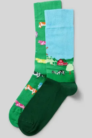 Christian Berg Socken mit Motiv-Stitching im 2er-Pack in , Größe 39/42