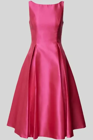 Adrianna Papell Knielanges Cocktailkleid mit Kellerfalten in , Größe 42