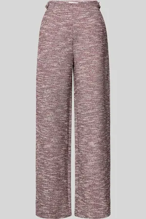 Ichi Wide Leg Hose in Bouclé-Optik Modell 