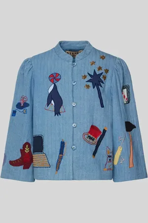 Stella Nova Jacke mit Motiv-Stitching in , Größe 36
