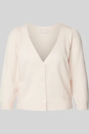 Hemisphere Cropped Strickjacke mit Knopfleiste in , Größe 34