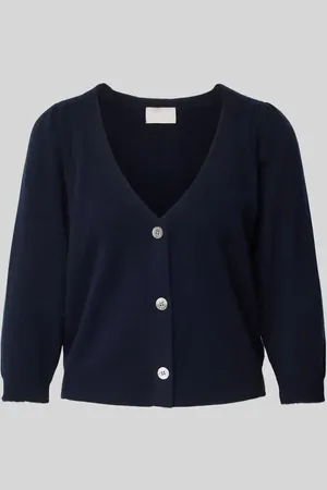 Hemisphere Cropped Strickjacke mit Knopfleiste in , Größe 34