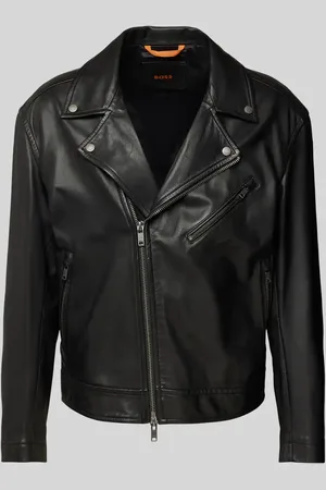 HUGO BOSS Lederjacke mit Reverskragen Modell 