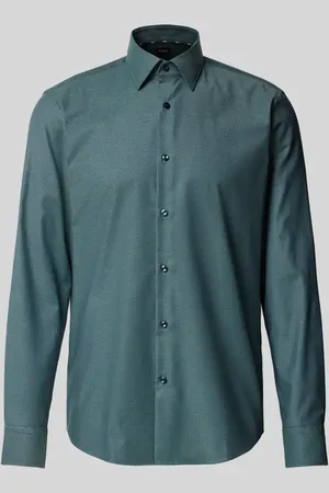 HUGO BOSS Regular Fit Business-Hemd mit Knopfleiste in , Größe 41