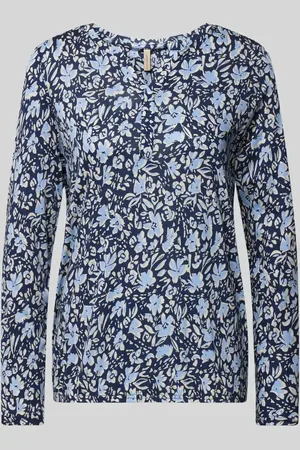 soyaconcept Longsleeve mit V-Ausschnitt Modell 