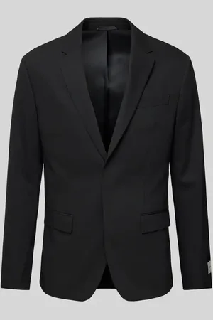 Calvin Klein Slim Fit 2-Knopf-Sakko aus Woll-Mix Modell 
