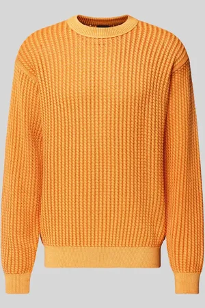 HUGO BOSS Strickpullover mit gerippten Abschlüssen Modell 