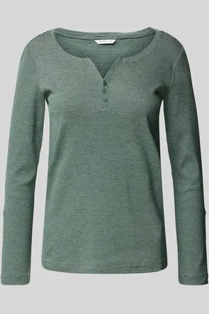 TOM TAILOR Regular Fit Langarmshirt mit Bio-Baumwoll-Anteil in , Größe M