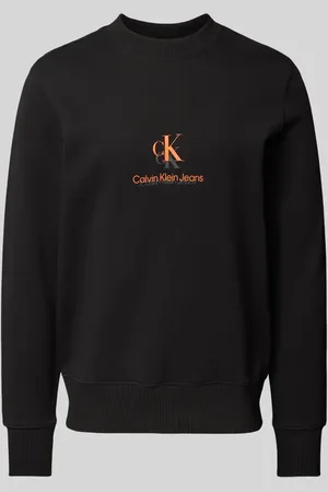 Calvin Klein Sweatshirt aus reiner Baumwolle mit Stehkragen in , Größe M